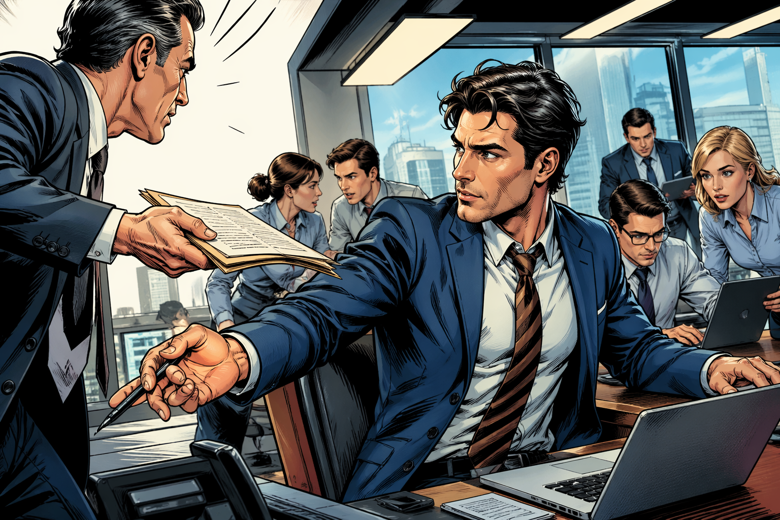 優先順位を考慮して上司へ対応するリーダー